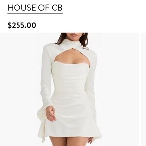 House of CB Toira Long Sleeve Satin Corset Minidress